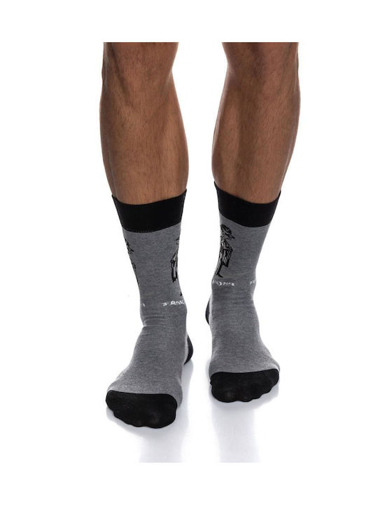 Inizio Herren Gemusterte Socken Gray 1Pack