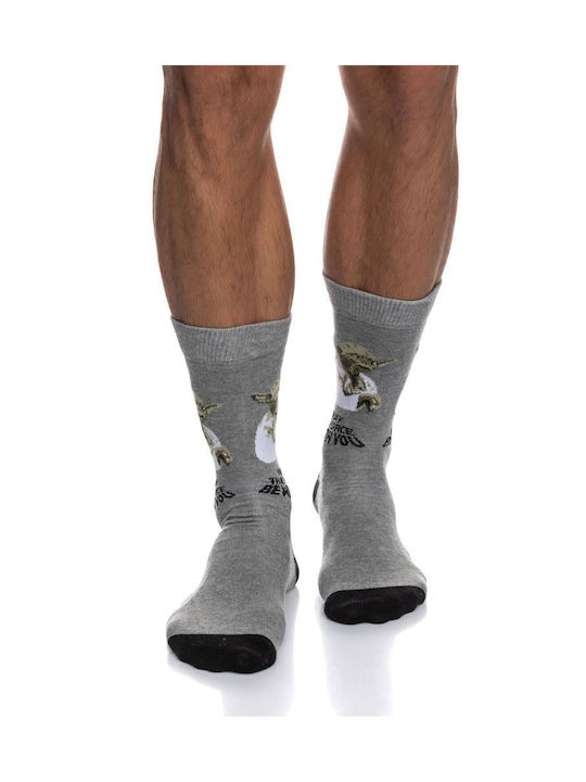 Inizio Men's Patterned Socks Gray