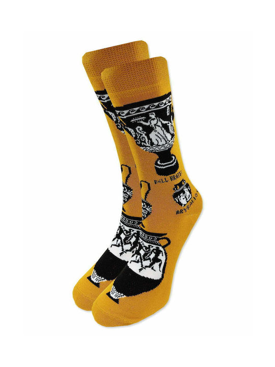 Axidwear AXID Men's Patterned Socks Yellow