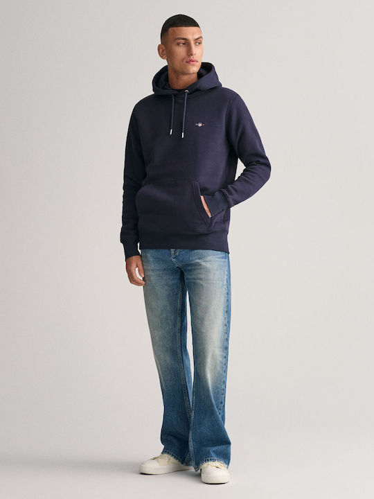 Sweatshirt with Hood Navy Blue