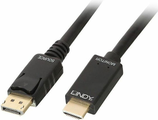 Lindy Cablu DisplayPort - HDMI de sex masculin 1m Negru (36921)