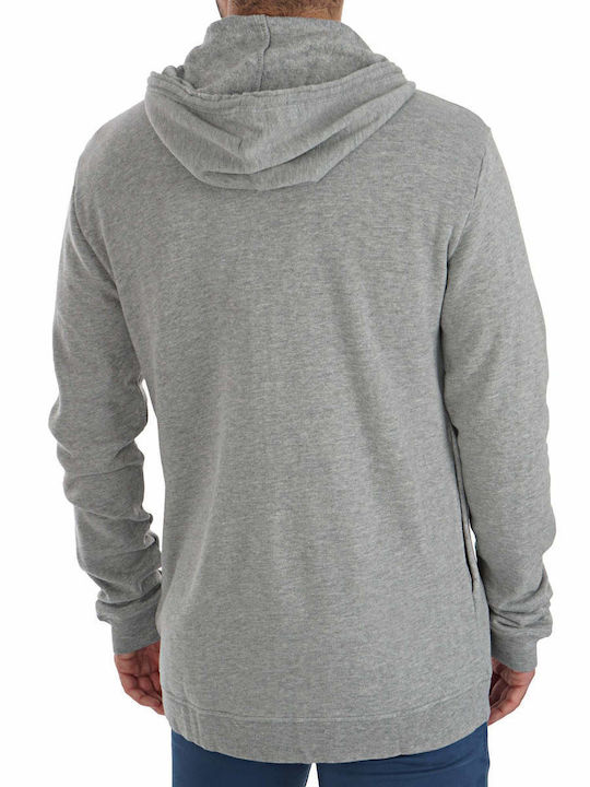 American Vintage Men's Sweatshirt Jacket with Hood Gray