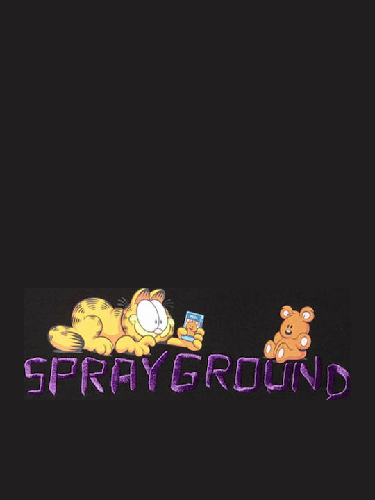 Garfield Teddy Phone Φούτερ με Κουκούλα Μαύρο