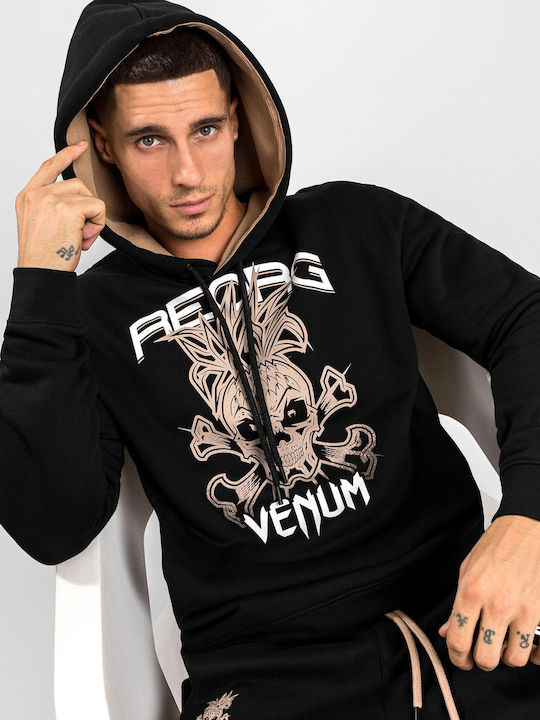 Venum Men's Sweatshirt with Hood and Pockets Black