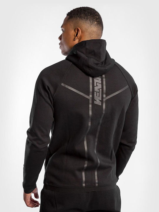 Venum Men's Sweatshirt Jacket with Hood and Pockets Black