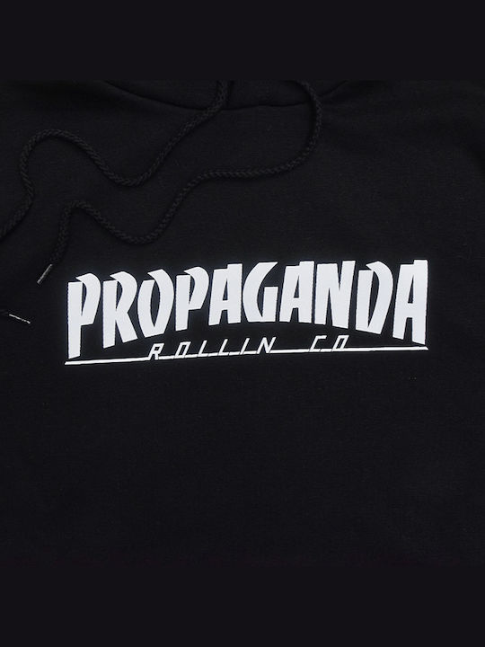 Propaganda Herren Sweatshirt mit Taschen Schwarz