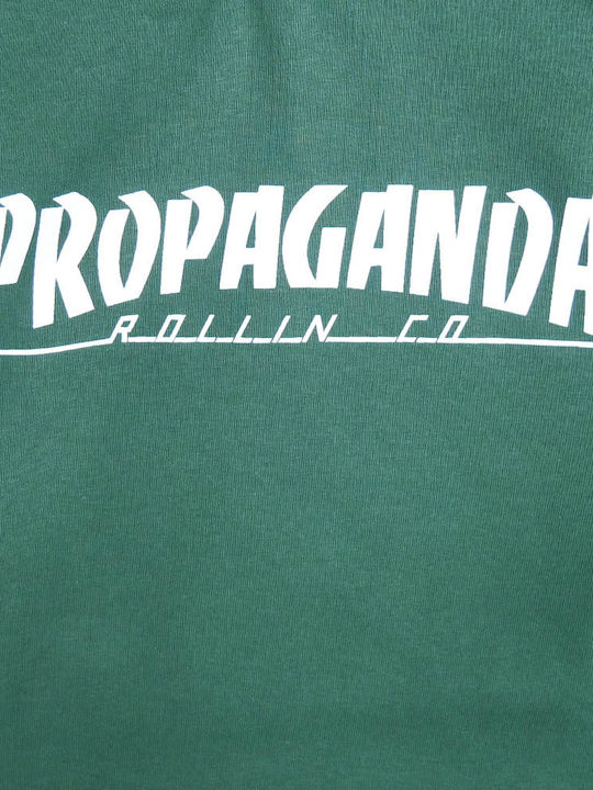 Propaganda Men's Sweatshirt with Hood Green