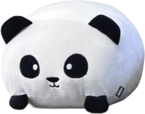 Total Gift Στρογγυλό Παιδικό Διακοσμητικό Μαξιλάρι Panda Λευκό Φ33εκ.