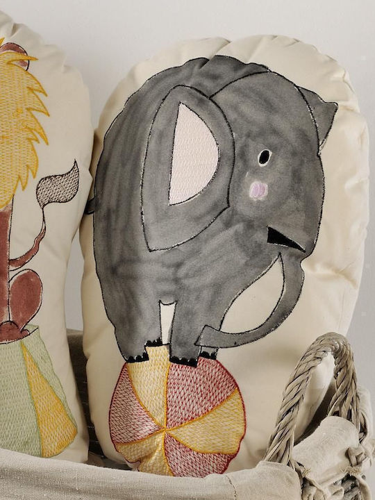 Down Town Home Παιδικό Διακοσμητικό Μαξιλάρι Elephant Πολύχρωμο 30x45εκ.