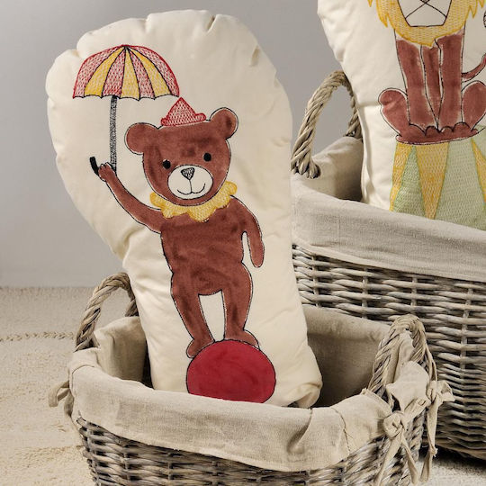 Down Town Home Kids Decorative Pillow Bear Ball Multicolour 30x45cm