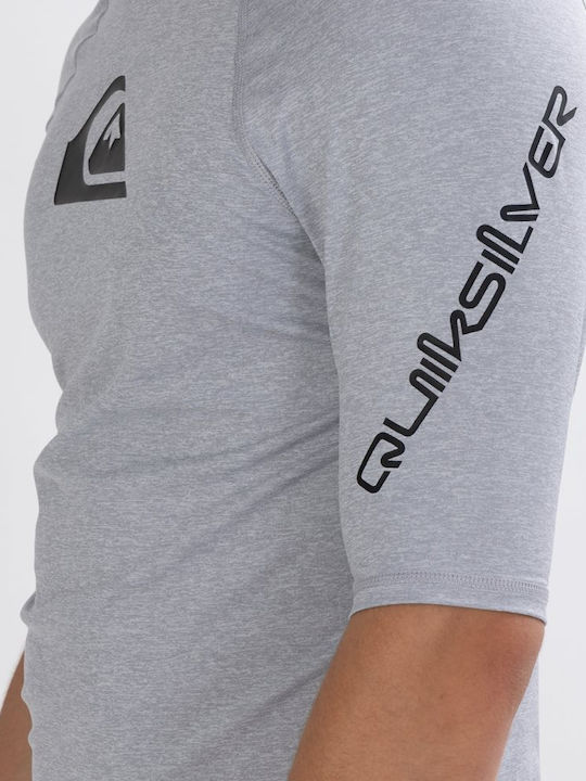 Quiksilver All Time Men's Short Sleeve Sun Protection Shirt Gray