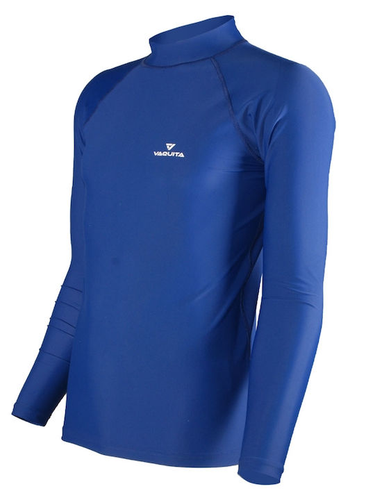 Vaquita Men's Long Sleeve Sun Protection Shirt Blue