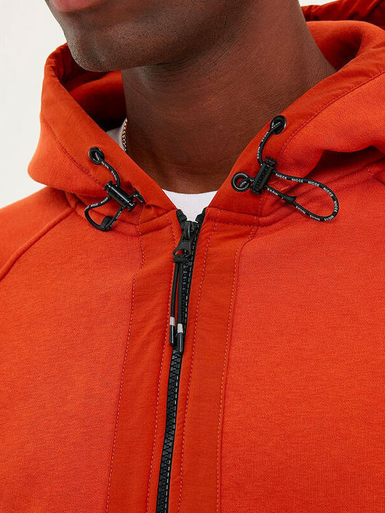 Nicce London Men's Sweatshirt with Hood and Pockets Orange