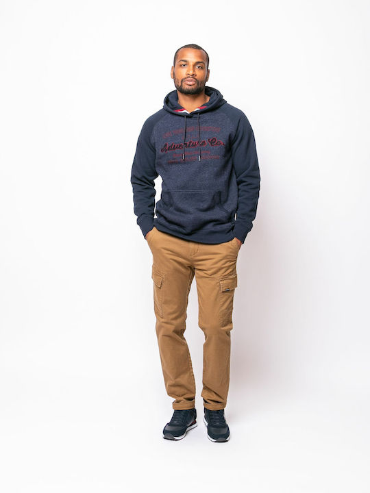 Heavy Tools Men's Sweatshirt with Hood and Pockets Blue