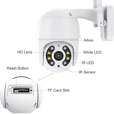 Jortan IP Surveillance Camera Wi-Fi 1080p Full HD Waterproof with Flash 3.6mm