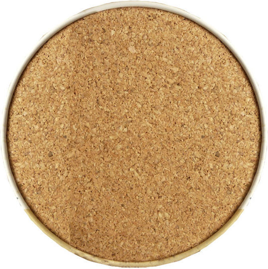 Fridolin Round Metallic Multicolour Coasters with Stand 4pcs