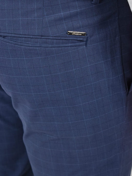 Hose Chino Elastisch in Schlanker Passform Blau