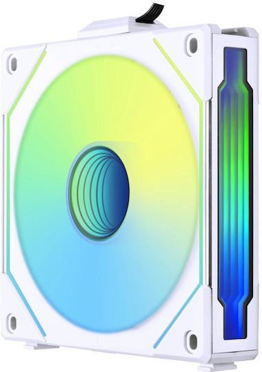 Lian Li UNI Fan SL-Infinity Reverse Blade Case Fan 120mm 2100rpm 61.3cfm with ARGB Lighting and 3-Pin / 4-Pin PWM Connection White