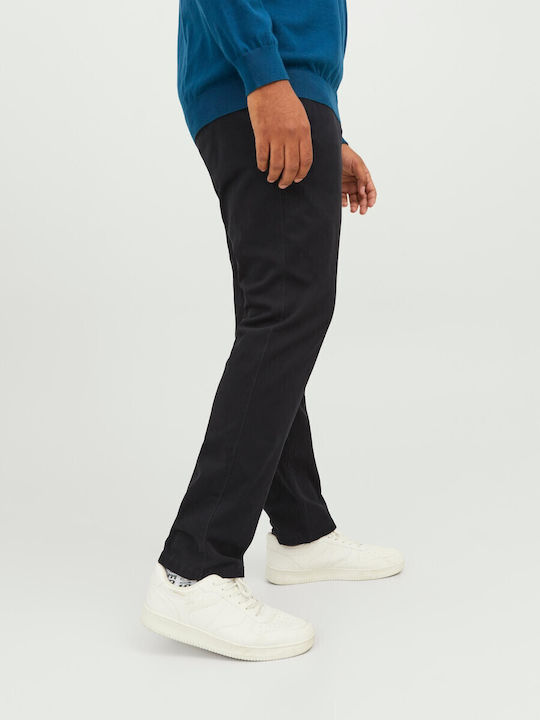 Trousers Chino Elastic in Slim Fit Black