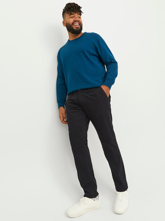 Trousers Chino Elastic in Slim Fit Black