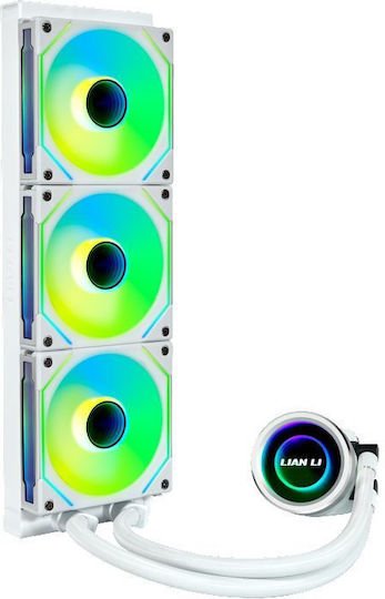 Lian Li Galahad II Trinity 360 SL-INF Охлаждане AIO CPU с 3 вентилатора 120mm и ARGB осветление бяла