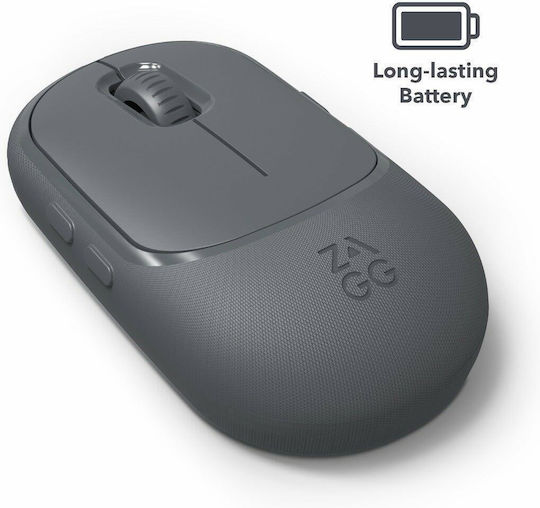 Zagg 109910230 Ασύρματο Εργονομικό Bluetooth Ποντίκι Γκρι