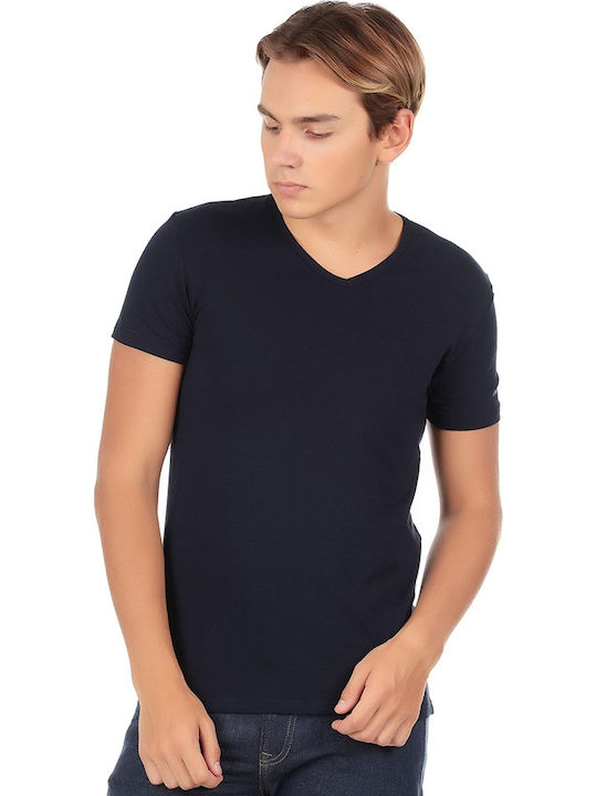 Men's Undershirt Short-sleeved in Blue Color