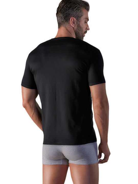 My Wrap Men's Short Sleeve Undershirts Black 2Pack