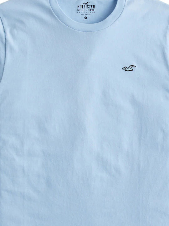 Hollister Men's Short Sleeve T-shirt Light Blue