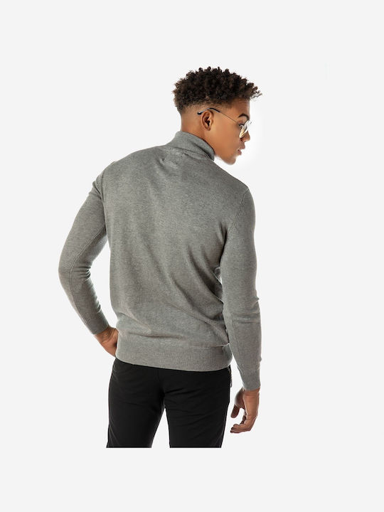 Camaro Men's Long Sleeve Sweater Turtleneck Gray