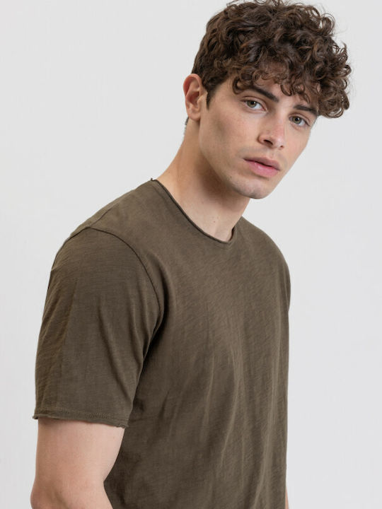 Gianni Lupo Herren T-Shirt Kurzarm Khaki