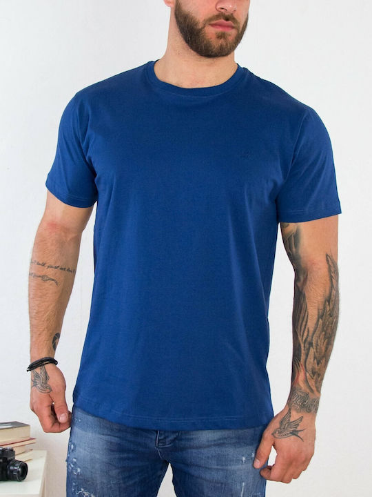 Everbest Herren T-Shirt Kurzarm Blau