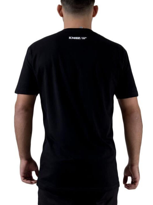 Kingz T-shirt Bărbătesc cu Mânecă Scurtă Negru