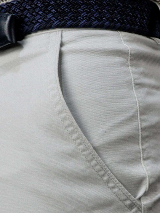 Pantaloni Chino cu Croială Normală Alb