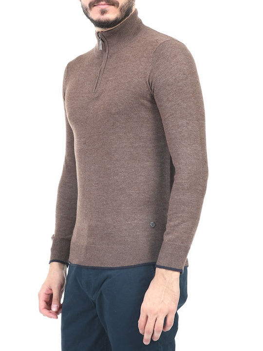 Greenwood Men's Long Sleeve Sweater with V-Neck Navy Blue