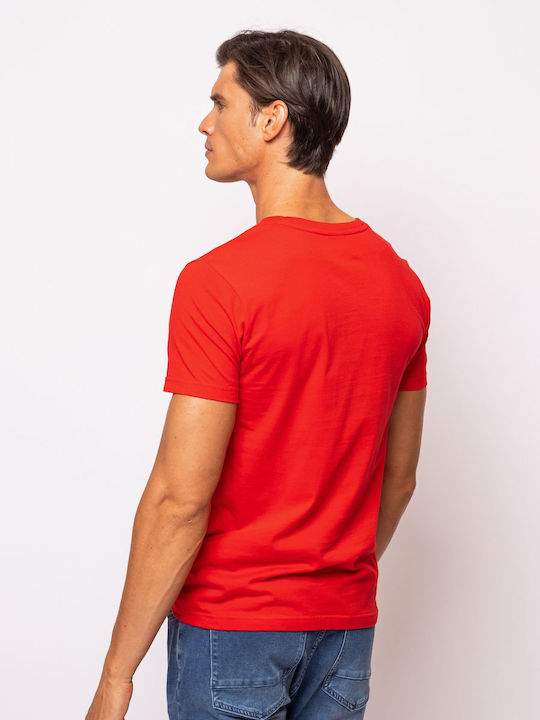 Herrenblusen Kurzarm T-Shirt Rot