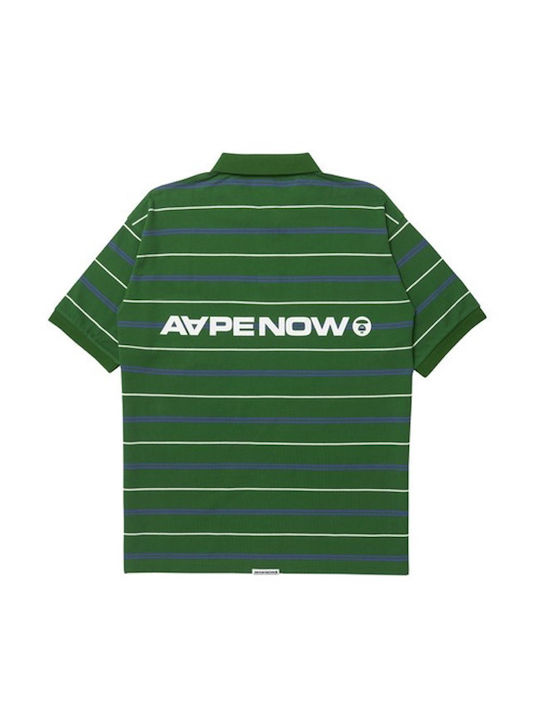 Aape By A Bathing Ape® Bluza pentru bărbați cu mâneci scurte Polo Verde