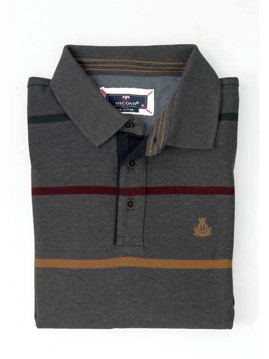 Visconti Herren Kurzarmshirt Polo Gray