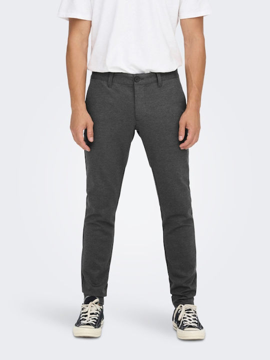 Only & Sons Pantaloni pentru bărbați Chino Elastice Gri