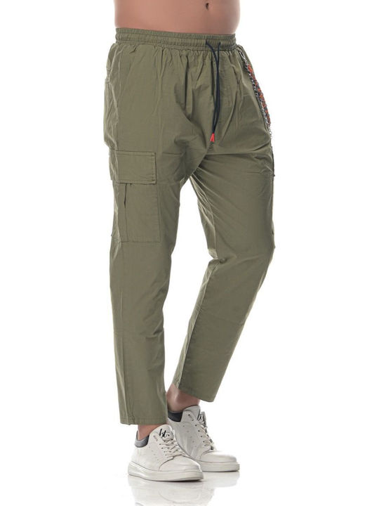 Hose Cargo Elastisch in Tapered Schnitt Grün