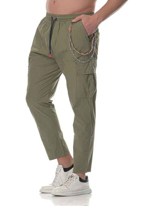 Hose Cargo Elastisch in Tapered Schnitt Grün