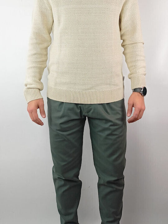 Trousers Elastic in Slim Fit Khaki