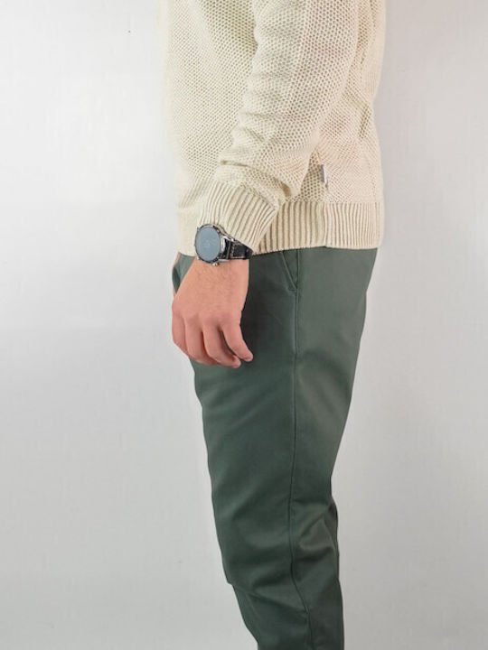 Trousers Elastic in Slim Fit Khaki