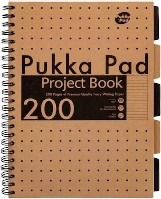 Pukka Spiral Notebook Ruled A4 5 Subjects Multicolour 1pcs