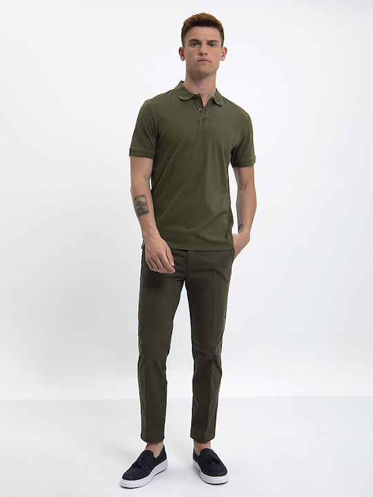 Markup Men's Trousers Chino in Slim Fit Khaki