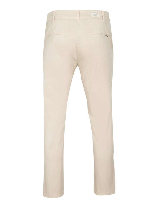 Crossley Men's Trousers Chino Elastic Beige