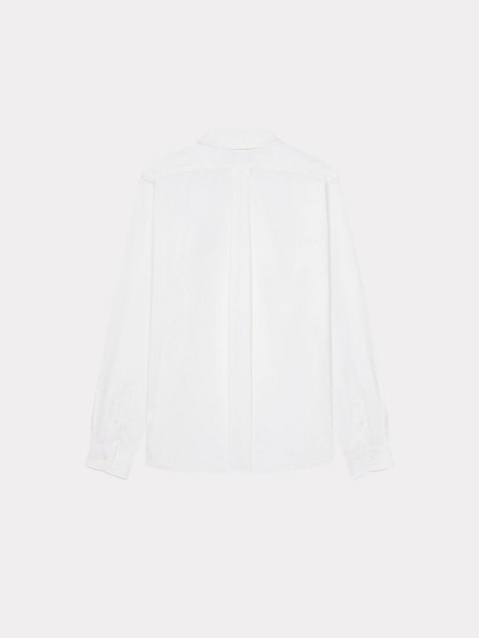 Kenzo 'Boke Flower' Men's Shirt Long Sleeve Cotton White