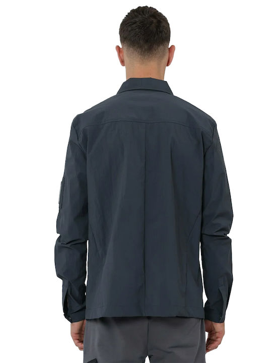 Religion Men's Shirt Long Sleeve Navy Blue