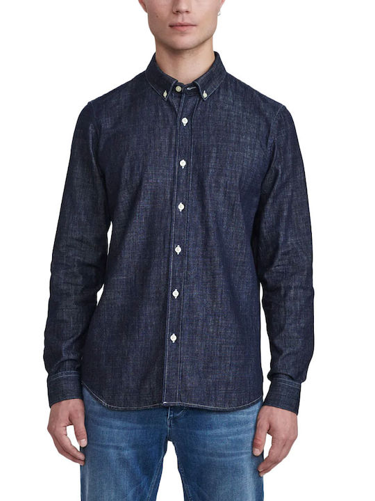 Gabba ATHLON Men's Shirt Long Sleeve Denim Blue