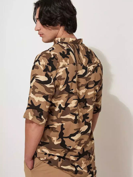 Κοντομάνικο Πουκάμισο Camo Χακί
